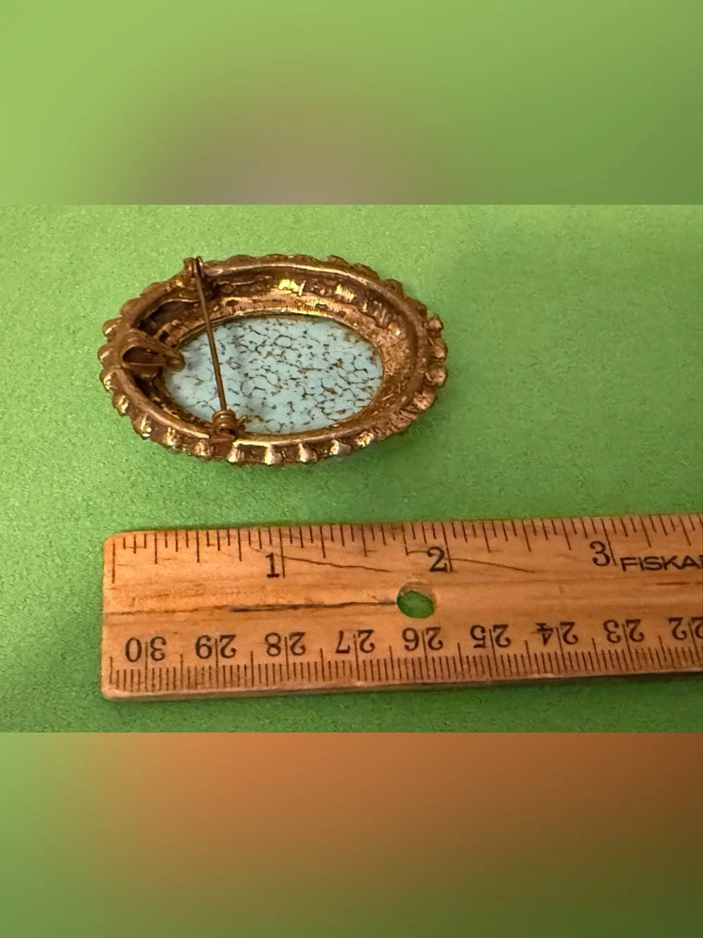 Vintage Style Blue Turquoise Statement Brooch